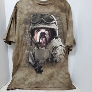 The Mountain Tie Dye Bulldog Army Military Tee XL